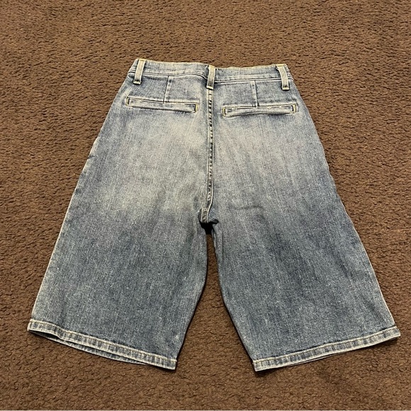 Nili Lotan Julie Pleated Denim Shorts Jorts - Picture 5 of 9